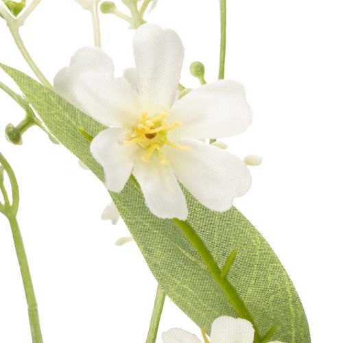 položky Dekoratívna vetvička jabloňového kvetu ako umelý kvet pre svetlé akcenty v obývačke, krémová, 108 cm, 2 kusy