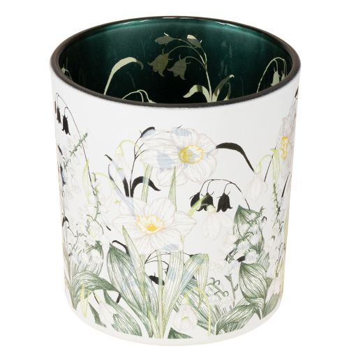 položky Dekoratívny sklenený lampión s dizajnom listu pre štýlové bytové doplnky, 8 cm, 4 kusy