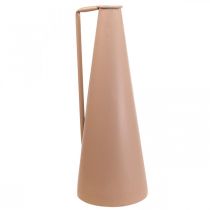 položky Ozdobná váza kovová rukoväť podlahová váza lososová 20x19x48cm