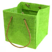 položky Darčekové tašky tkané s rúčkami zelená, žltá, fialová 10,5cm 12ks