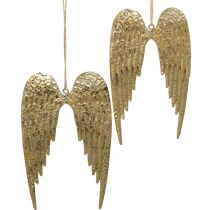 položky Angel Wings Dekoračný prívesok Vianočný zlatý 14,5×9cm 4ks