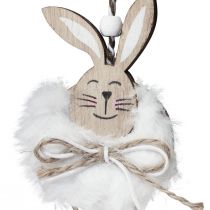 položky Zajačiky dekoračné drevené zajačiky na zavesenie prírodná biela 5cm×12cm 6ks