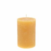 Jednofarebné sviečky medovej farby 70×100mm 4ks