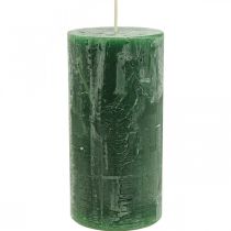 položky Sviečky jednofarebné Stĺpové tmavé zelené 70×140mm 4ks