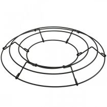 položky Kovový veniec čierna stolová dekorácia drôtený veniec Ø30cm V3,5cm