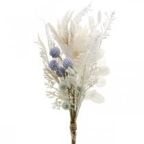 položky Strieborný list glóbus bodliak papraď umelé kvety krémový 56cm zväzok