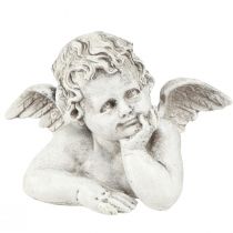 položky Ozdobná postava anjela Polyresin Náhrobná dekorácia Sivá Biela V6cm 3ks