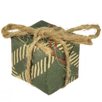 položky Papierové darčekové krabičky mini set, červeno-zeleno-prírodné, 2,5x3 cm 18 kusov - vianočná dekorácia