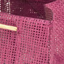 položky Darčeková taška s rúčkami vo vínovej ružovej 10,5 cm 8 ks