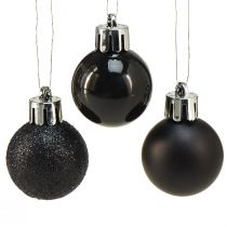 položky Mini Tree Balls Čierny netrieštivý plast Ø3cm 14ks