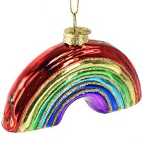 položky Sklenená dúhová ozdoba - Slávnostná dekorácia na vianočný stromček v žiarivých farbách