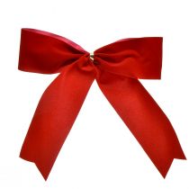 položky Zamatová mašľa červená 5,5cm široká vianočná mašľa vhodná na vonkajšie použitie 18×18cm 10ks