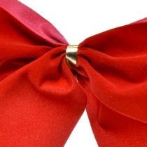 položky Zamatová mašľa červená 5,5cm široká vianočná mašľa vhodná na vonkajšie použitie 18×18cm 10ks