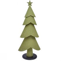 položky Vianočný stromček kov drevo strieborné zelené hviezdičky vintage V75cm