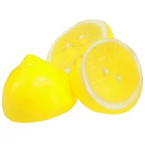Citrón dekoračné polovičky citrónu umelá žltá 5,5×4,5cm 36ks