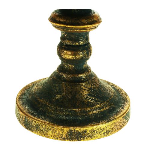 Floristik24 Dekoračná miska starožitná miska s nôžkou zlatý pohár Ø36cm V29,5cm