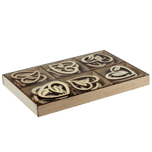 položky Drevená dekorácia srdiečka na zavesenie drevená dekorácia srdiečka 5,5cm 36ks