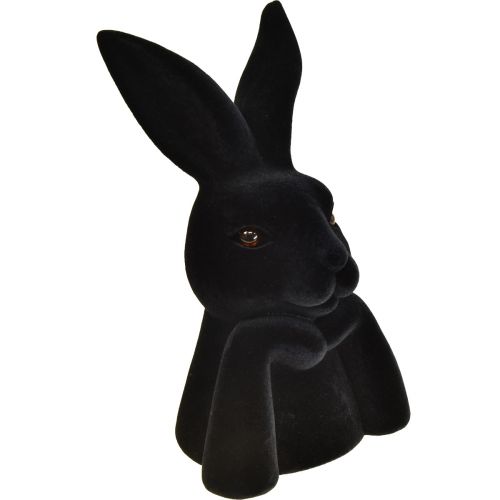 položky Zajačik poprsie premýšľajúce čierne vločkované veľkonočné 16,5×13×27cm