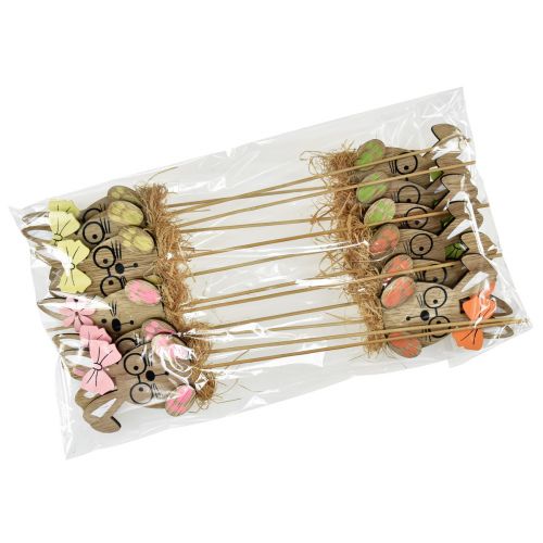 položky Kvetinová zátka drevený veľkonočný zajačik s pohármi 8,5cm 12 ks