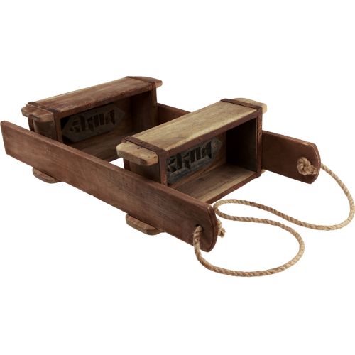 Floristik24 Drevená kvetináč v tvare tehly Drevená debnička závesný kôš V60 cm