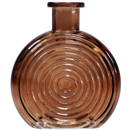 Floristik24 Sklenené vázičky retro mini vázičky sklo hnedé béžové V13,5cm 2ks