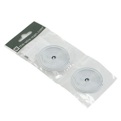 Floristik24 Hliníkový drôt slimák kovový slimák biely 2mm 120cm 2ks