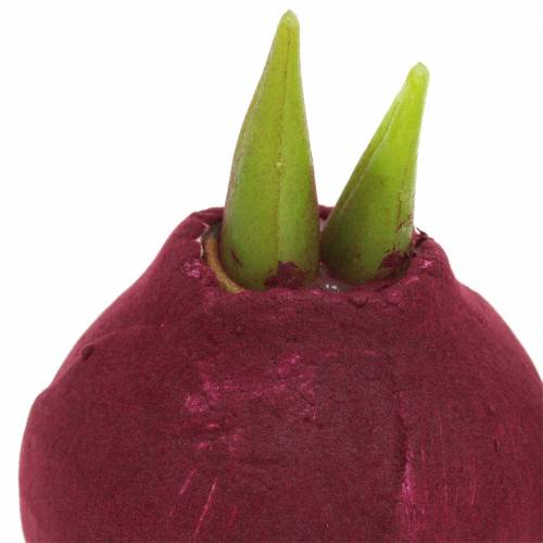 Floristik24 Amaryllis cibuľka Umelá bordová H12,5cm 3ks