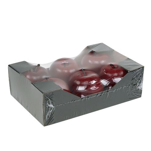 Floristik24 Umelé jablko červené Ø7,5cm 6ks