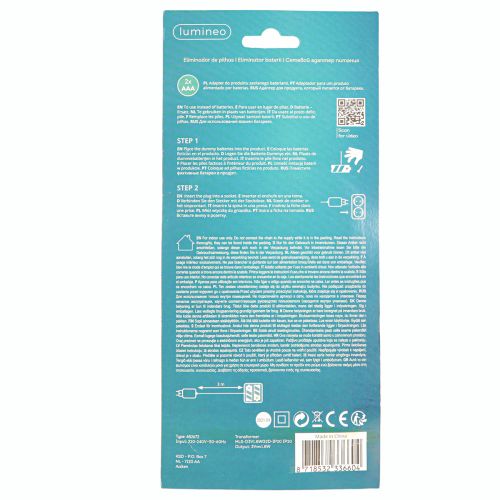 položky Adaptér na batérie ako náhrada za 2 batérie AAA 3V