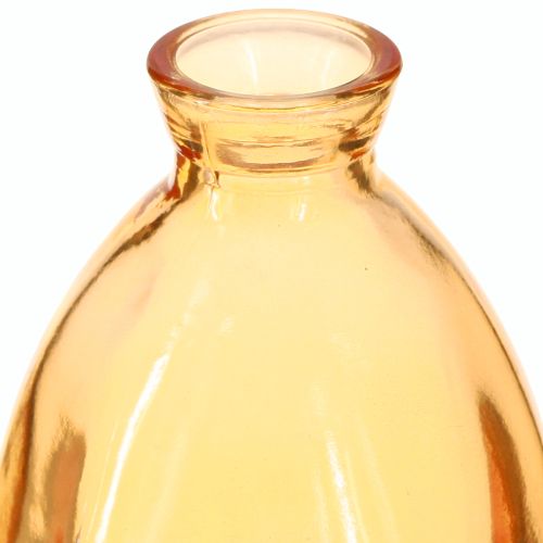 položky Cibuľovité sklenené mini vázy oranžové Ø7cm V12cm 6 ks