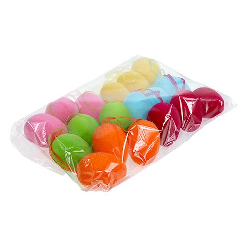 Floristik24 Vločkované ozdobné vajíčka 7cm 18 ks