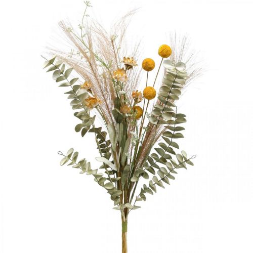 Umelé kvety Craspedia pierko tráva eukalyptus 55cm zväzok