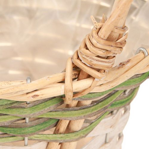 položky Rukoväť košíka na kvety Prírodná Zelená Sivá Biela Ø18–26 cm Sada 3 ks