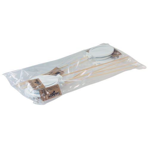 položky Kvetinová zátka kytica ozdoba torta torta balón biely 28cm 8 ks