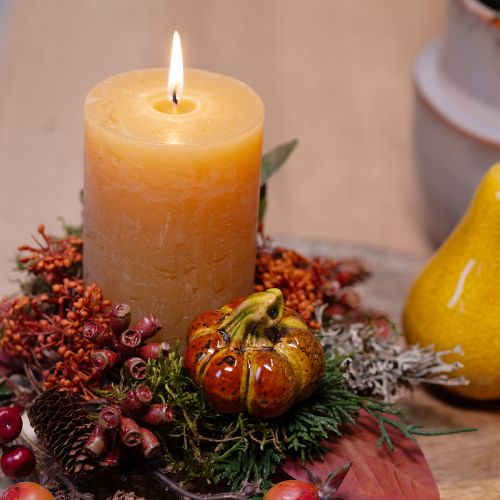 položky Farebné mini tekvice na paličke keramická dekorácia 5-6,5 cm 3 kusy