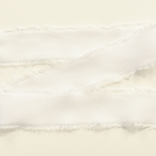 položky Šifónová stuha biela látková stuha so strapcami 40mm 15m