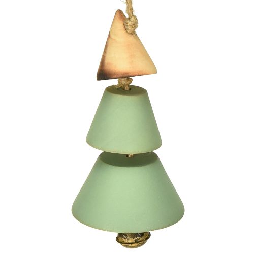 položky Vianočné ozdoby na stromček, jedľa na zavesenie, vianočná zelená/prírodná V10cm D24cm 4 ks