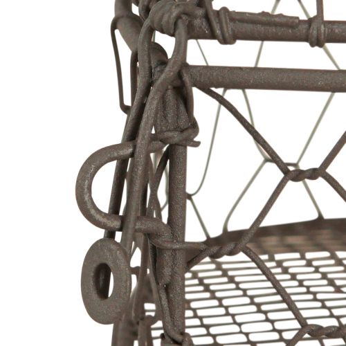 položky Dekoratívne srdiečko z drôtu na výplň, vintage sivé, 14 x 13,5 cm