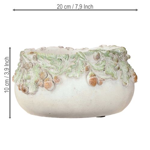 položky Dekoratívna misa, liaty kameň, kvetináč s tvarom žaluďa, Ø20cm V10cm