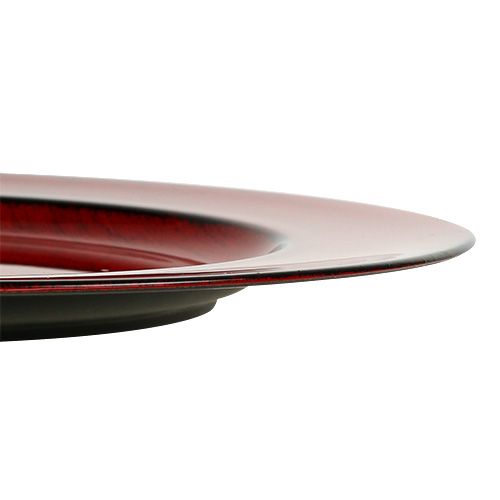 položky Dekoračný tanier plastový Ø28cm červeno-čierna