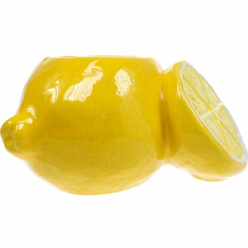 Floristik24 Ozdobný hrniec citrónová váza citrusové ovocie keramická letná dekorácia