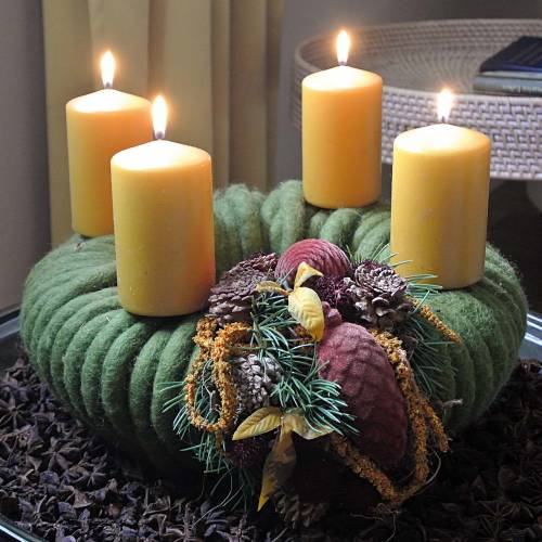 položky Ozdobné šišky vločkovaný Rooibos 9,5cm/8cm 12 ks