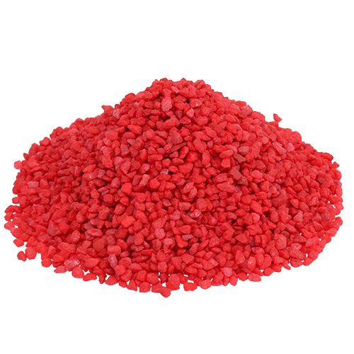 Dekoračné kamienky granulátové červené 2mm - 3mm 2kg