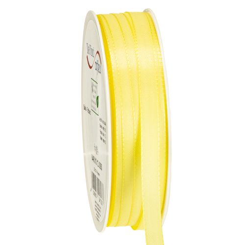 položky Dekoratívna stuha taftová stuha darčeková stuha svetložltá 10mm 50m