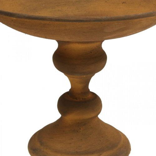 Floristik24 Dekoračná miska na nohe miska hrdzavý vzhľad kov Ø22cm V18,5cm