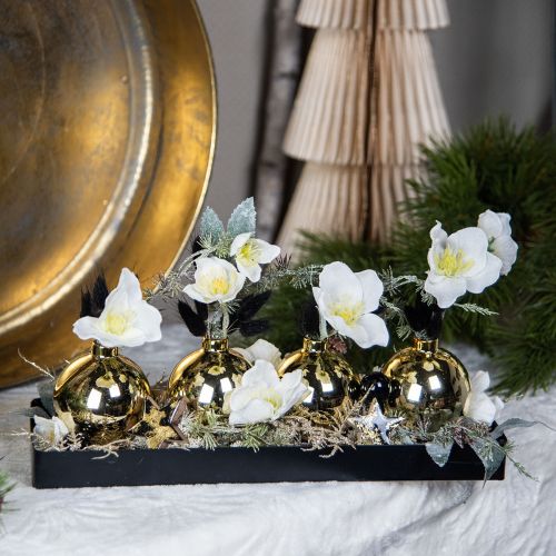 položky Dekoračný podnos kovový drevo kovový podnos drevený podstavec 40x13x3cm