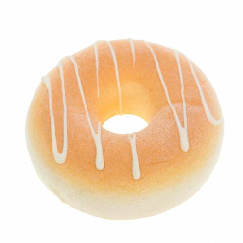 Floristik24 Ozdobný donut krémový umelý Ø8cm