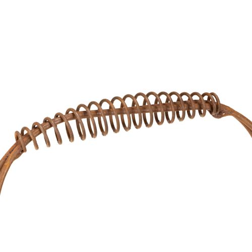 položky Oválny drôtený košík s rúčkou, záhradná dekorácia, hrdzavá úprava, 30/25 cm, sada 2 kusov