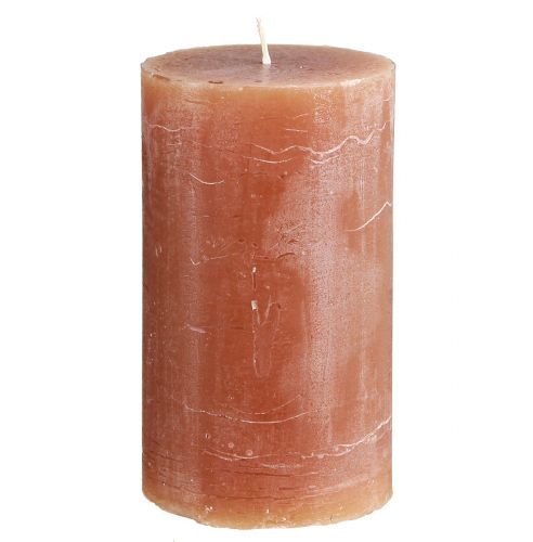 Jednofarebné sviečky karamelové stĺpové sviečky 70×120mm 4ks