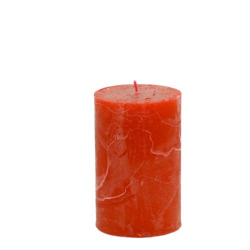 Jednofarebné sviečky oranžové 60x100mm 4ks